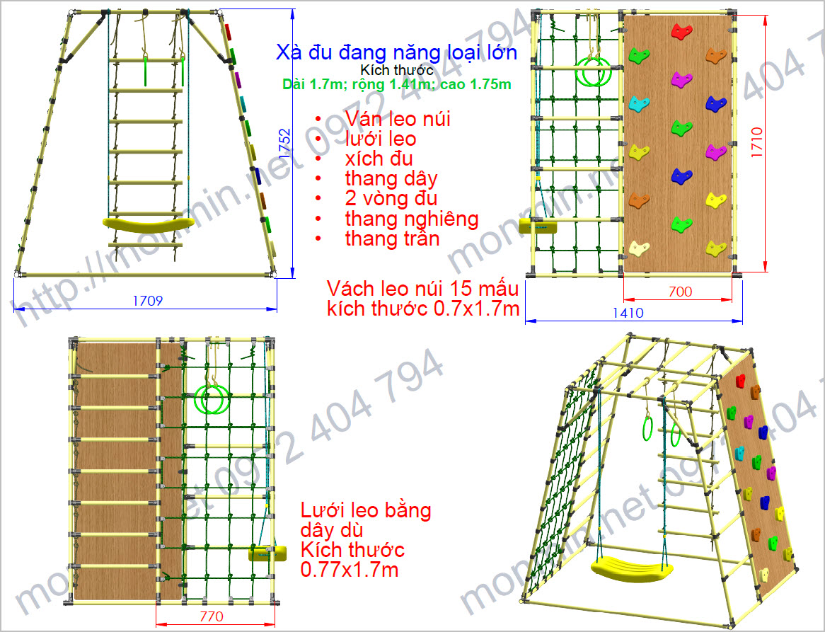 Bộ xà đu vận động đa năng